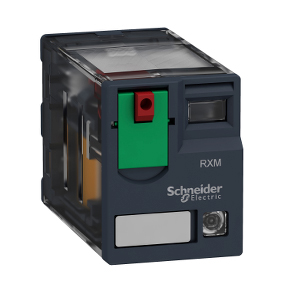 Schneider Electric Miniature Relay; 8A; 4PDT; 48VAC; 14-Blade; LED; Mechanical Indicator; Test Button